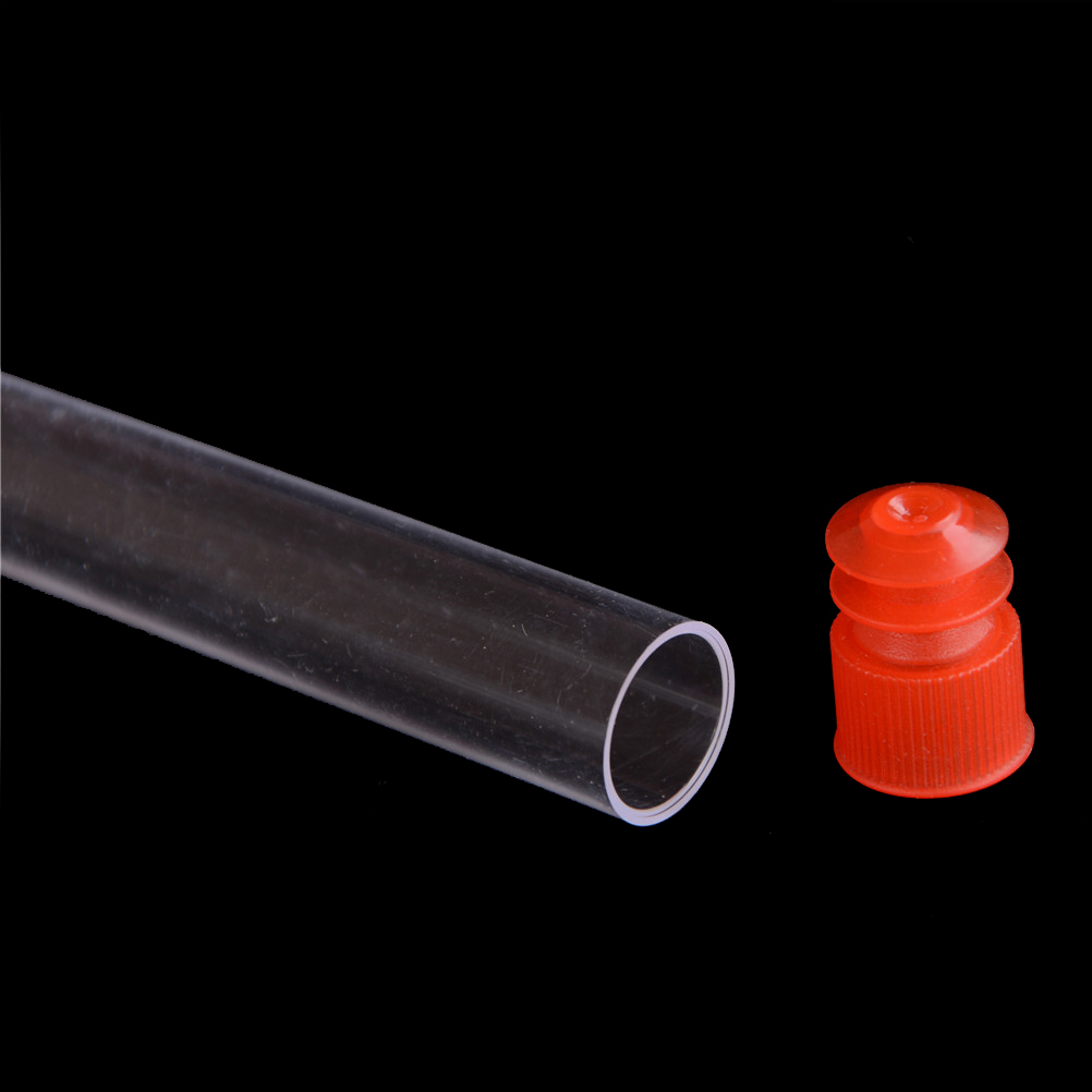 10pcs/lot Plastic Test Tubes With Plug Hard Cap Transparent Plastic Tube Polystyrene Test Tube School Lab Supplies 12*100mm