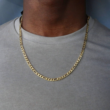 2020 Fashion New Figaro Chain Necklace Men Stainless Steel Gold Color Long Necklace For Men Jewelry Gift Collar Hombres