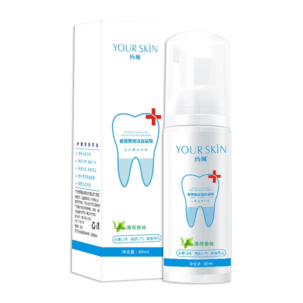 60ML Tooth Whitening Cleaning Toothpaste Foam for Natural Mouthwash Teeth Oral Hygiene Teeth Toothpaste Dental Care
