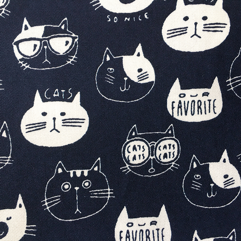 Cute cat print Sewing 100% cotton Fabric Needlework Patchwork cloth for Tissue Kids Home Textile DIY Handmade Sewing Doll Dress