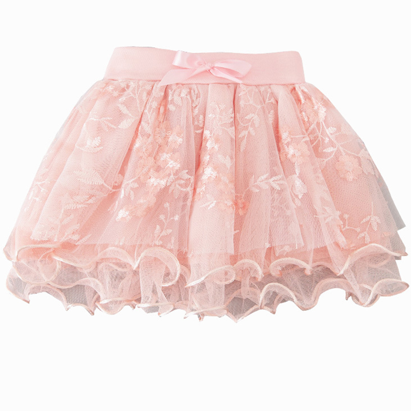 Quality Baby Girl Skirts Princess Lovely Flower Embroidery Mesh Tutu Children Ballet Party Cosplay Kids Lace Dance Tulle 2-8Year