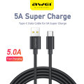 AWEI CL-110T 5A Type-C USB Data Cables Durable 1m Quick Charging Super Fast Charging Usb C Cable Universal for Mobile Phone