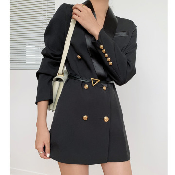 [EWQ] 2020 Autumn New Sweet Women Jacket Suits Outwear High Quality Simple Fashion Trend Ladies Blazer Black Ladies Office Coat
