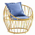 Customizable Golden Iron Sofa Leisure Chair Bedroom Combination Furniture Living Room Set Modern Living Room Furniture Sofas