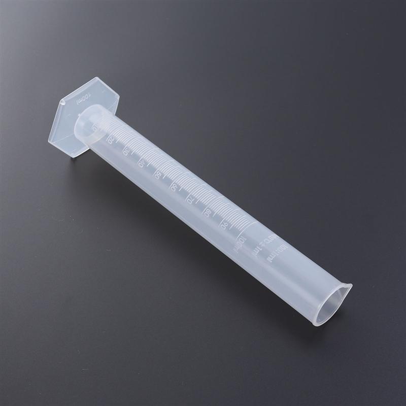 100ml Plastic Graduated Cylinder Beaker Science Measuring Test Tube Flask for Laboratory Home Use