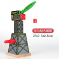Wooden track accessories, all kinds of tower cranes compatible with magnetic track trains, wooden track toys