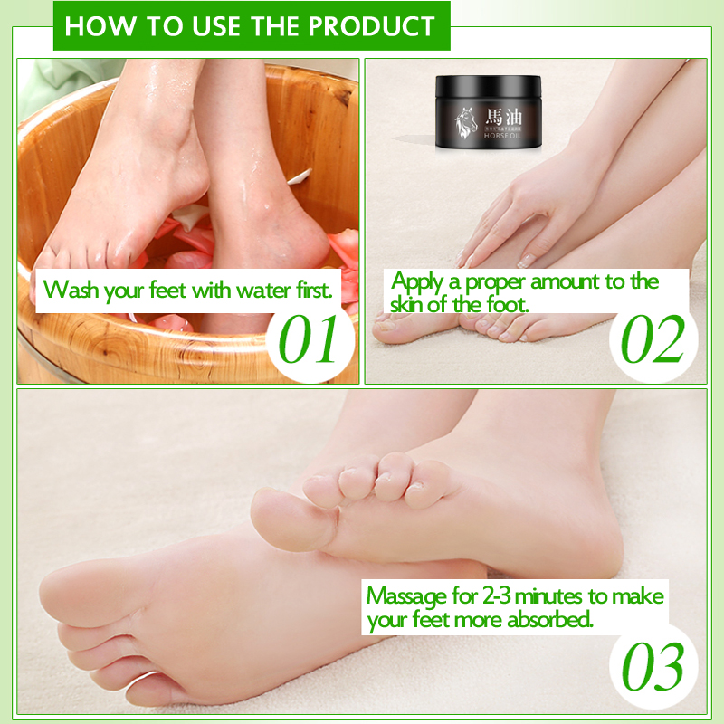 Horse Oil Anti Fungal Foot Cream Relieve Beriberi Anti Dry Crack Repair Moisturizing Feet Treatment Fungal Infection Skin Care