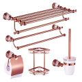 Rose Gold Jade towel rack / bath towel rack set European style bathroom hardware pendant set crystal bathroom accessories set