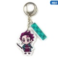 Cosplay Acrylic Pendant Keyring Jewelery Cartoon Anime Demon Slayer Blade Kimetsu No Yaiba Key Chains Keychain