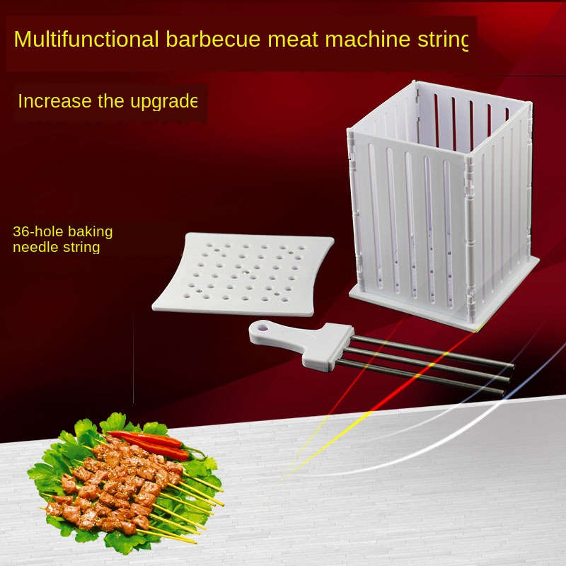 Barbecue Kebab Maker Meat Brochettes Skewer Machine Bbq Grill Accessories Tools Set Home Garden Supplies