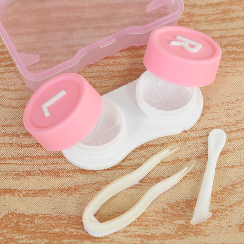 1PCS New Korean Style Small Fresh Portable Transparent Pocket Contact Lens Case Travel Kit Easy Carry Container Holder Women 20g