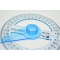 2Pcs 360-degree Circle Protractor For Primary School Students Transparent Plastic Full Circle Goniasmometer Rotating Protractors