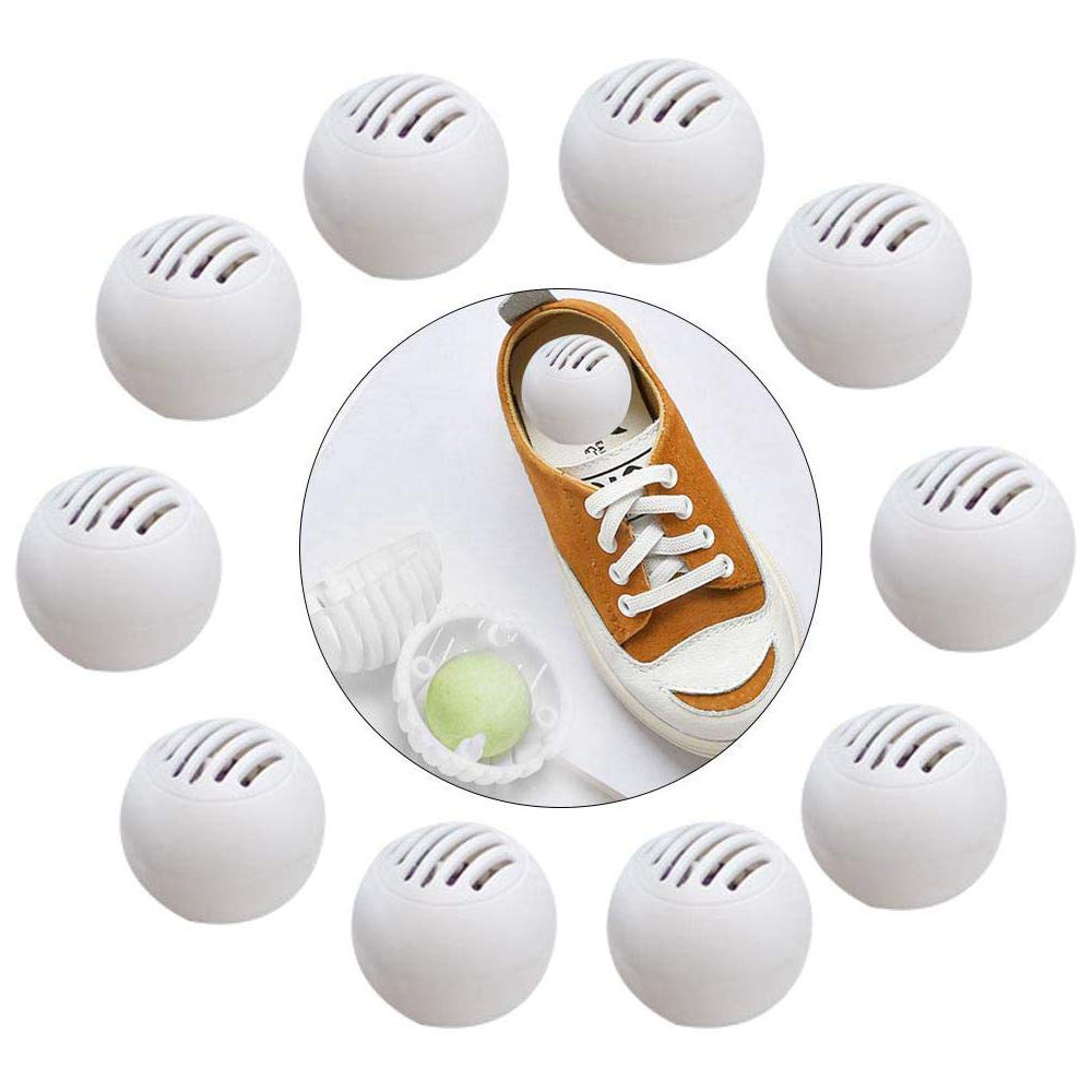 10pcs Shoe Deodoriser Balls Shoe Deodorant for Sneaker, Locker Gym Bag, Home, Office and Cars, Fresh Air, Natural Fruity Aroma
