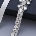 TRiXY S166 Stunning Wedding Belts Rhinestone Sash Silver Diamond Belt for Wedding Gown Dress Bridal Belt Jewelry Belt for Girls
