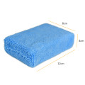 12pcs Microfiber Car Wash Cleaning Waxing Polishing Block Blue Premium Sponge Car Care Microfibre Wax Polishing Towel #YL10
