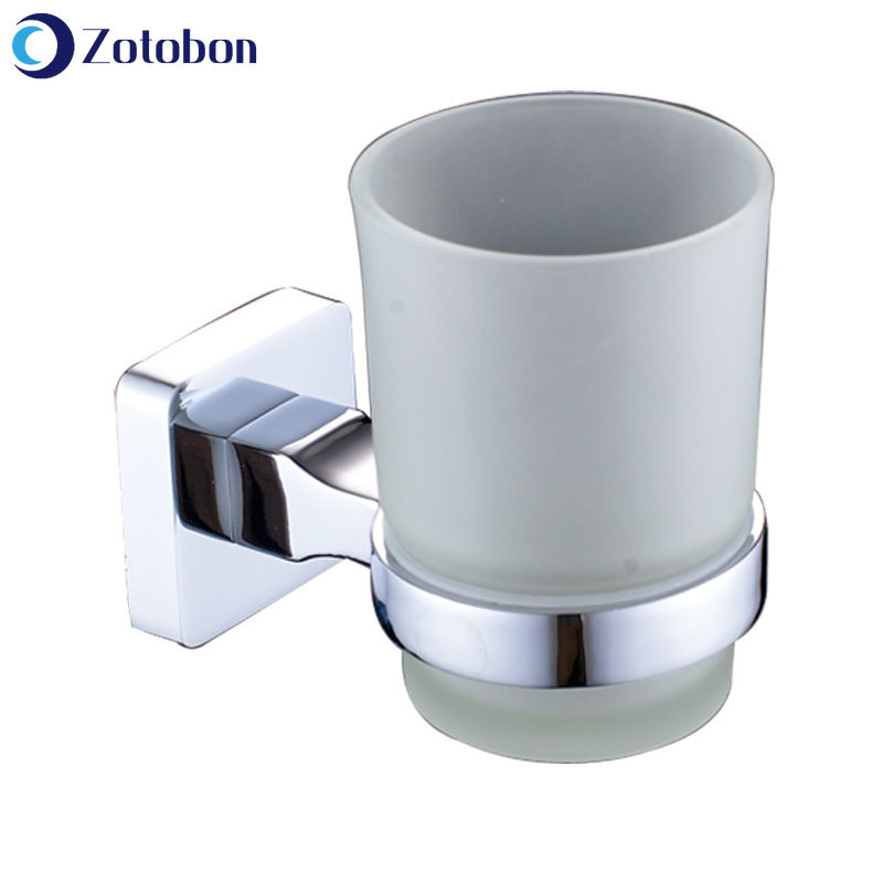 ZOTOBON Bath Polish Acrylic Glass Cup Holders Cup Tumbler Holder Toothbrush Glass Single Cup Holder Bathroom Accessories F78