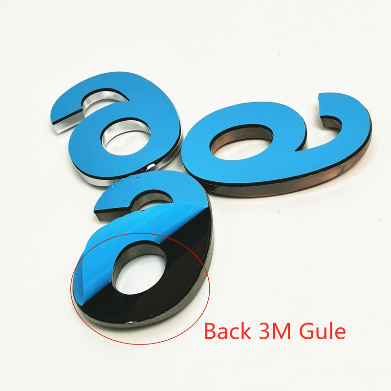 Dark Gray 5cm/6cm/7cm House Number Stickers 3D Self Adhesive Door Sign Number Digit Tag Apartment Address Door Label