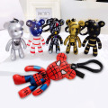 Bomgom Cartoon Popobe Gloomy Bear Momo Vinyl plastic Keychain Key Chain Bag Ornaments Pendant Kids Toys Doll Keyring K049-e