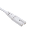 White Color IEC320 C7 to C8 extension cords,C8-C7 IEC Jumper cable,IEC male to female 2PIN power line,4m&5m,H03VV-F 2*0.75MM