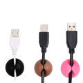 Round Clip phone Cable Winder Tidy Organiser USB Charger Holder Desk for Desktop Cable Fixed Newest