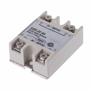 Solid State Relay Module SSR-25 AA 25A 250V 80-250V AC Input 24-380V AC Output