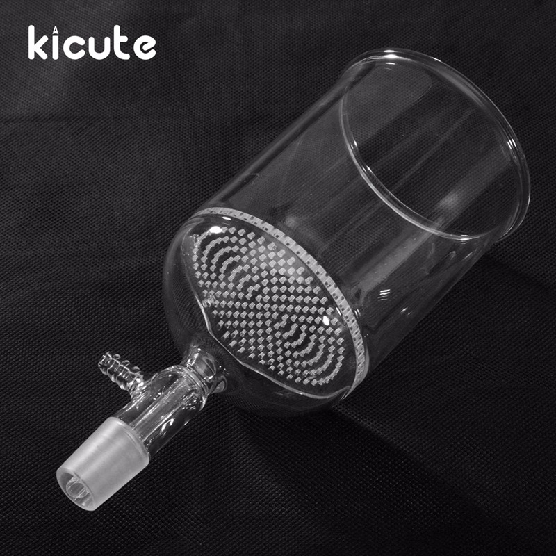 Kicute 24/40 Laboratory Borosilicate Glass Funnel Buchner With 80mm Pore Plate 500ml Lab Chemistry Equipment School Supply