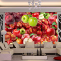3D Wallpaper Fresh Fruit Apple Backdrop Wall Mural Kitchen Restaurant Latest Modern Creative Decor Wallpaper Papel De Parede 3D