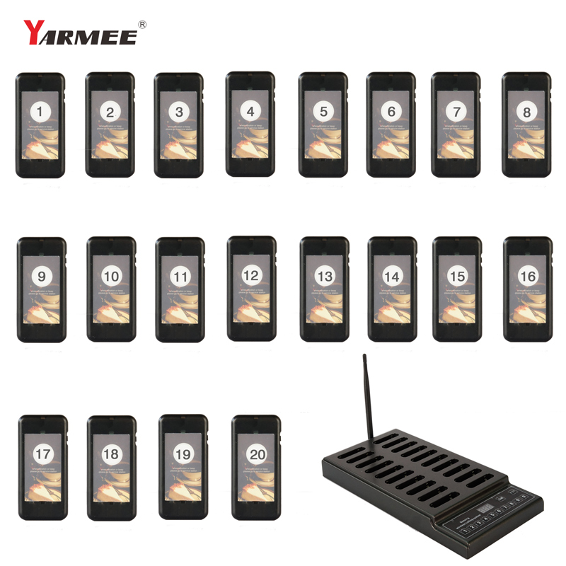 Restaurant Pager Wireless Call Pagers with 20 Receiver Support 999 Channel Calling Keypad Pager Restauran Queuing Calling System