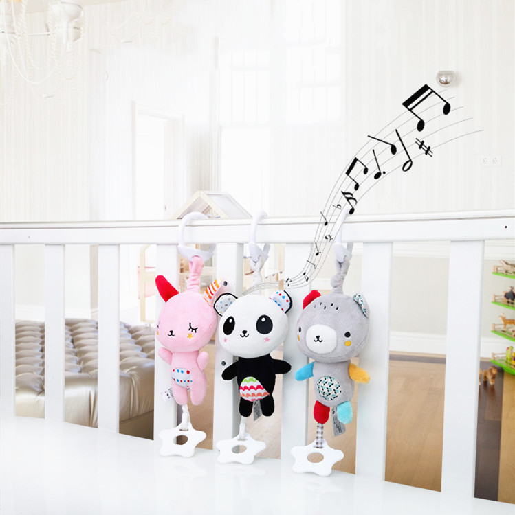 Baby Rattles Mobiles Toddler Toys Christmas Crib Toys For Baby Soft Bed Bell Animal Musical Montessori Mobile Rattles