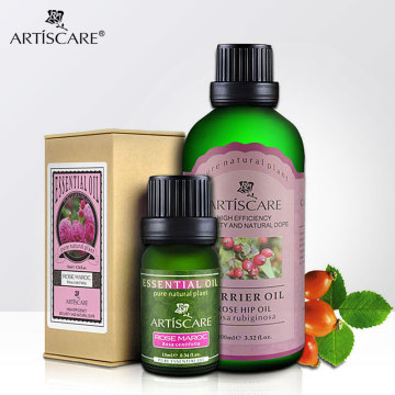 ARTISCARE Moisturizing Whitening Anti Wrinkle Rose Pure Essential Oil & Rose Hip Base Oil Anti-Aging Spots Skin Care Beauty