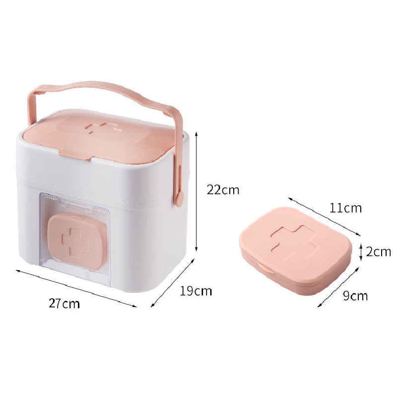 Emergency First-aid Medicine Box Double Layer Portable Storage Plastic Organizer Chest Emergency Container Home Medical Kit
