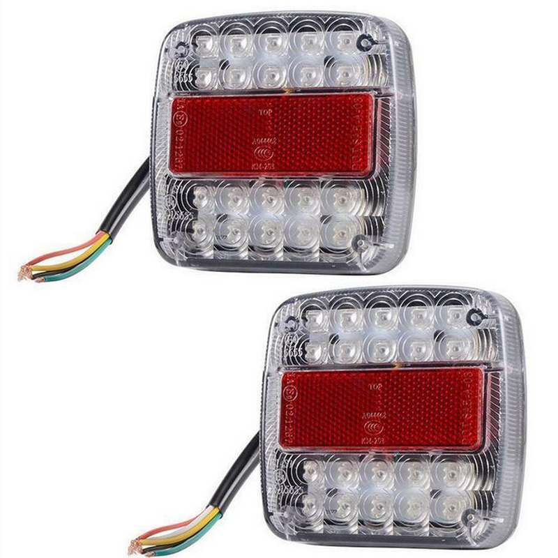 1pcs 12V LED Indicator Lights Stop Rear Tail Reverse Light Indicator License Plate Lamp Truck Trailer Waterproof