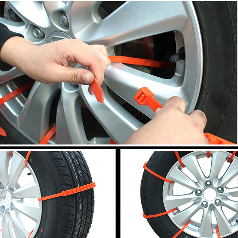 10Pcs Snow Chains for Car Tire Wheel Mud Snow Chain Car Wheel Belt Winter Non Slip Tires