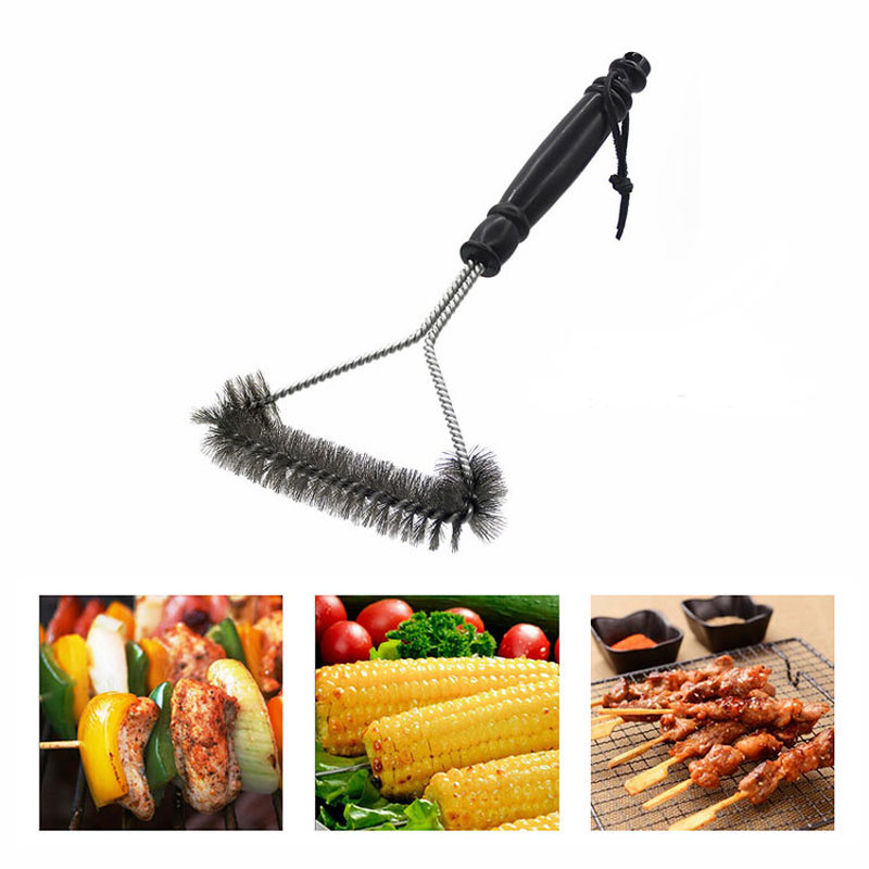 Barbecue Grill BBQ Brush Clean Tool Grill Accessories Stainless Steel Bristles Non-stick Cleaning Brushes Barbecue Accessories