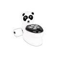 Baby Toilet Education , Kids Panda Motif. Black and White , Kid Educative , Toilet bowl , Commeda Urinal Water Closet Seat