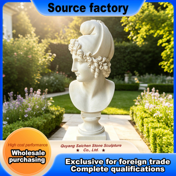 European Female Head Bust Statue
