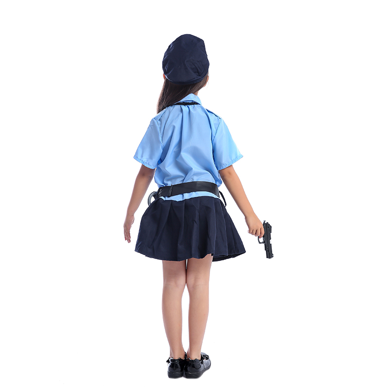 Cute Girls Tiny Cop Police Officer Playtime Cosplay Uniform Kids Coolest Halloween Costume