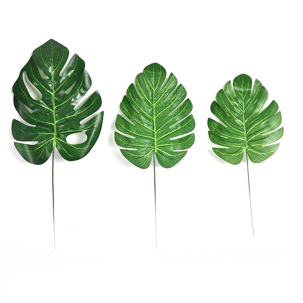 10pcs/pack L/M/S High Simulation Artificial Monstera Tropical Plant Leaf Home Party Office Store Decorations