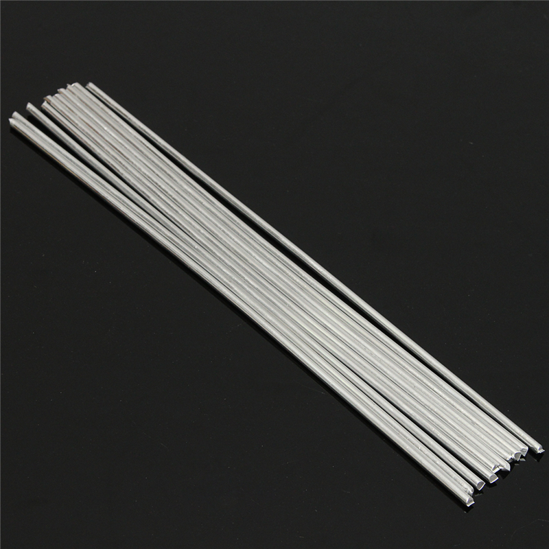 10pcs 3.2mmx230mm Silver Aluminum Alloy Welding Rod Low Temperature Metal Soldering Brazing Wire Solder TIG Filler Rods