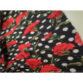 DG 1 PCS printed Pleated Chiffon fabric for dress skirt crushed fabric (pleated 0.5m)