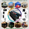 4000W Digital Car Inverter 12V To 220V Modified Sine Wave Inverter Voltage Converter + Lcd Display