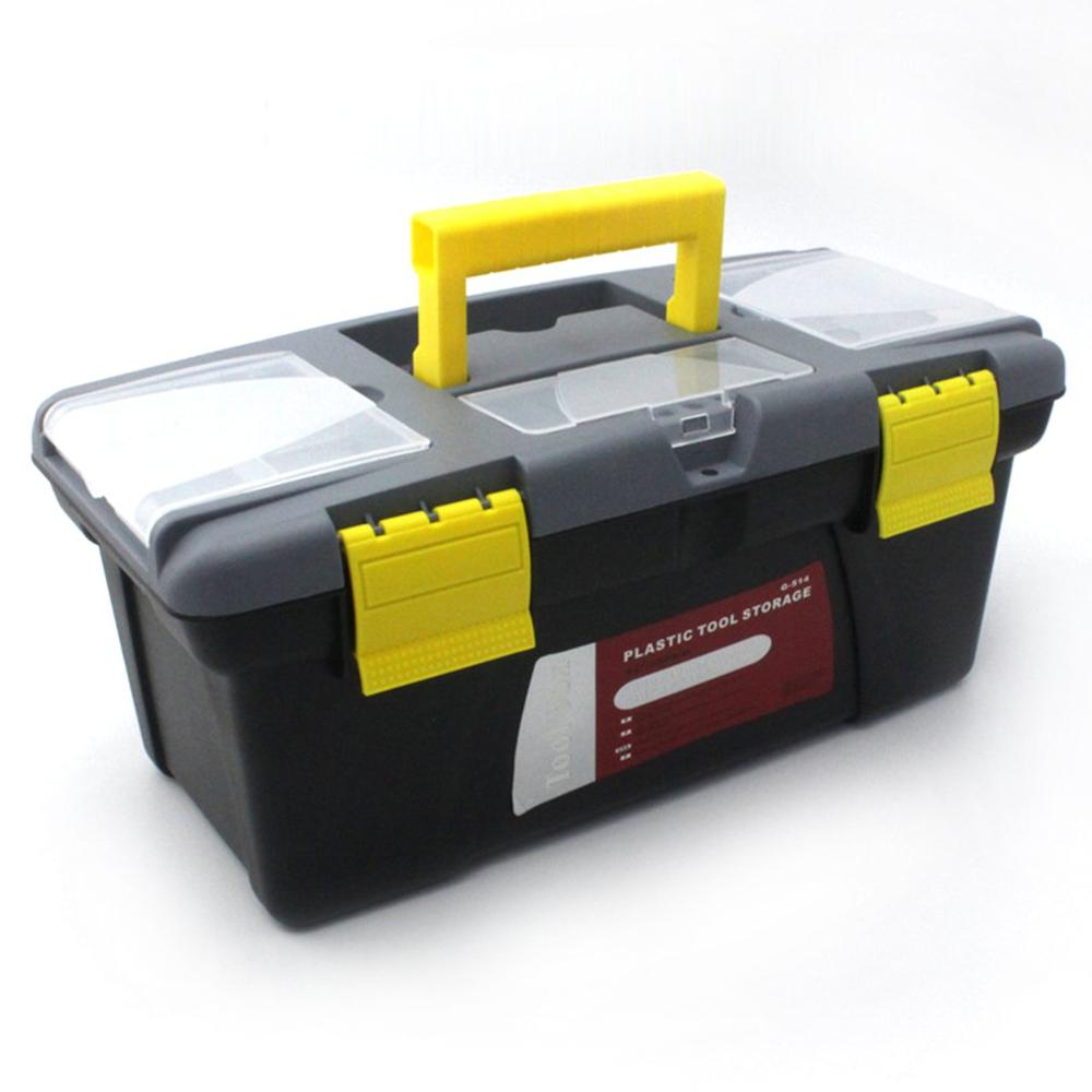 Large Size Portable Plastic Hardware Toolbox Household Multifunction Maintenance Toolbox Car Storage Box Anti-fall Box Tool Case