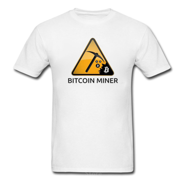 Summer Men's Bitcoin Miner Mining Black T-Shirt 100% Cotton Tees Shirt Short Sleeved Plus Size Funny Round Neck 5XL Big Size