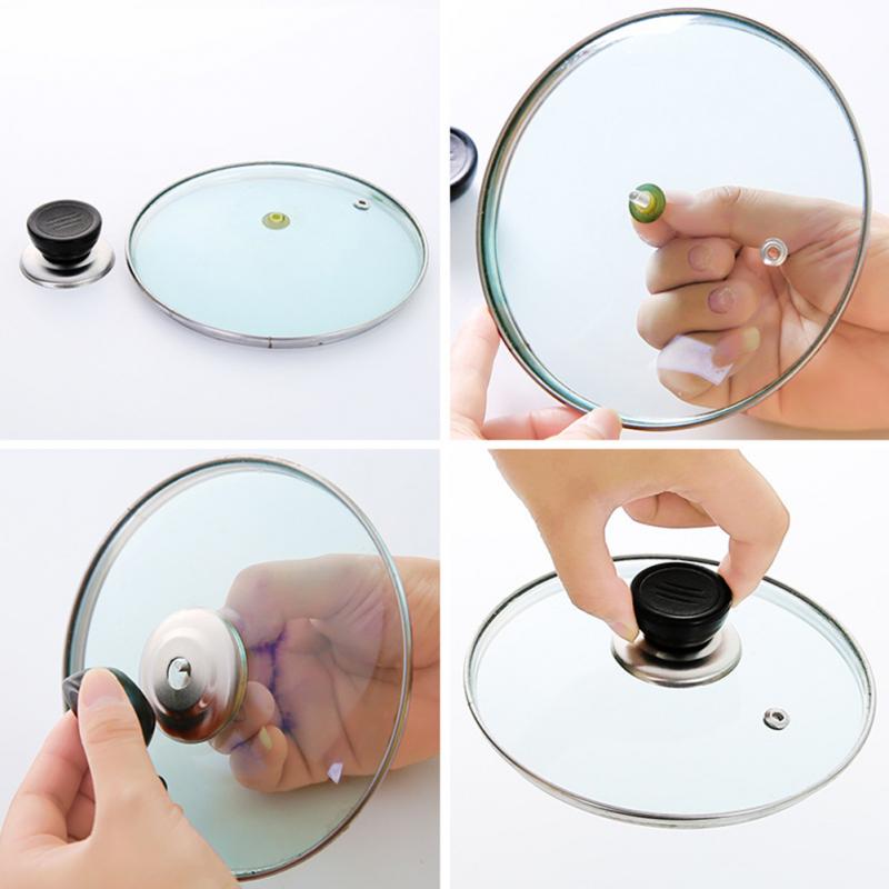 1pcs New Universal Lid Handle Anti-Scald Glass Lid Kitchen Accessories Household Replacement Anti-Scald Stainless Steel Lid