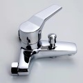Triple hot and cold mixing valve faucet