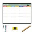 A3 Magnetic Monthly Planner Whiteboard Fridge Magnet Weekly Message Drawing Note B36C