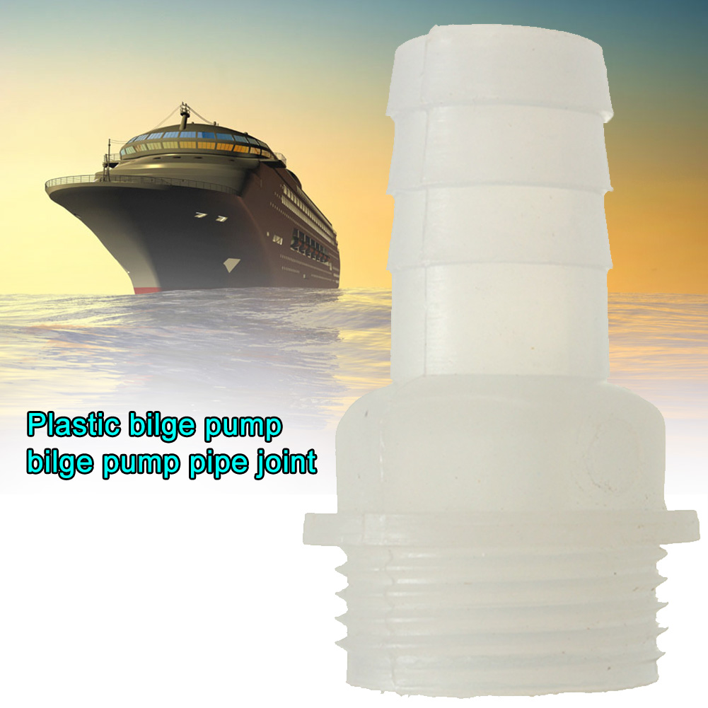 19mm Practical White Joint Durable Hose Plastic Thru Hull Fitting Tool Marine Accessories Boat Yacht Bilge Pump Connector Repair