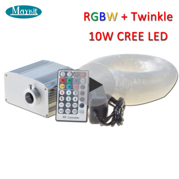 Maykit 10W RGBW Twinkle LED Star Ceiling Light Kit 250pcs 3m 0.75mm Fibra Optica