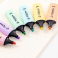 6 Pcs Macaroon Color Candy Color Highlighters Promotional Art Markers Fluorescent Copic Pen Stationery School Supplies Stabilo