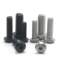 5-50pcs ISO7380 M2 M2.5 M3 M4 M5 M6 M8 304 A2-70 Stainless Steel or Black 10.9 grade Hexagon Socket Head Button Allen Bolt Screw